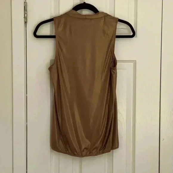 Femme Gold Metallic Top  in Size Small - Picture 3 of 5